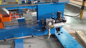 Nordion, tote or carrier machine, electric winch-style drive mechanism