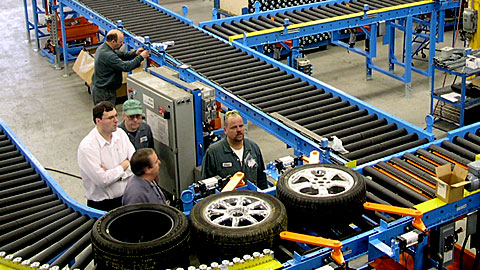 Tire + Wheel Conveyors